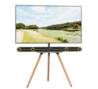 Soporte de TV Universal con trípode PUTORSEN - Pantallas de medición Entre 43 y 65 Pulgadas - Televisores LCD/LED/OLED/QLED - Giro y Altura Ajustable - VESA 400x400 - Negro