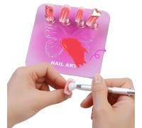 Soporte de uñas acrílico, para la presentación de herramientas de pintura y accesorios, soporte para ejercicios para puntas de uñas, para casa, salón de belleza, viajes, escuela de arte, apartamento y