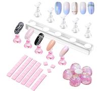 Soporte De Uñas | Organizadores Magnéticos Para Ejercicios De Uñas | Soporte De Uñas Para Pintura | Antes Mujeres, Principiantes, Hogar, Salón, Tocador, Manicura, Colección, Fotografía, Presentación Y