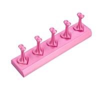 Soporte de uñas para presionar, organizador de manicura, soporte de uñas para prensa, soporte de exhibición falso, 11,9 x 3 x 3,3 cm, material PET 29 g, con 5 estantes no magnéticos para principiantes