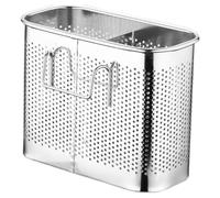 Soporte de utensilios de acero inoxidable, rejilla de secado de utensilios de 2 divisores, cesta de palillo de lavavajillas para cocina para cocina
