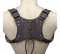 Soporte De Vaina De Cuero Falso para Hombres Correa Medieval Espalda Atada Espada Vikinga Guerrero Atado Espada para Accesorio De Cosplay De Halloween