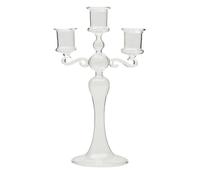 Soporte de Velas de - Soporte de Brazo Triple, Base de Vela translúcida | Ornamento de Mesa de Vacaciones Elegante, característica de Mesa de Fiesta sofisticada, Elegante Acento de exhibición