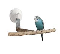 Soporte de ventana para pájaros con ventosa, espejo de ventana de viaje al aire libre, juguete para pájaros, apto para pájaros pequeños y medianos, loros, periquitos y cacatúas