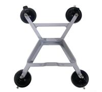 Soporte de ventosa de aleación para mini plato, techo corredizo ajustable y soporte de vidrio para coches, furgonetas, camiones, soporte moldeado por inyección con 4 succiones (blanco)