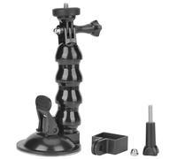 Soporte de ventosa de alta calidad con cuello de cisne ajustable y rotación de 360 grados. Tubo flexible y versátil en forma de serpentín. Fácil