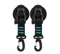 Soporte de ventosa exterior para vehículo con gancho de succión, colgador de viaje azul para SUV y RV, punto extraíble de una sola cabeza para toallas, luces, equipo, paquete de 2