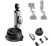 Soporte de Ventosa para Coche para Insta 360 X5 X4 X3 X2 / Gopro Hero12 11 10 9 8/dji dji Osmo Pocket 2 Action 4/3/2, Soporte de Ventosa para cámara de acción con Bola de Doble Cabezal de 360 °