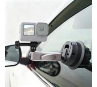 Soporte de ventosa para DJI Osmo Pocket 3/4, soporte de aleación de aluminio para parabrisas de coche con cabezal de bola doble de 360°, ventosa de vacío resistente para GoPro Hero/Insta360/cámara de