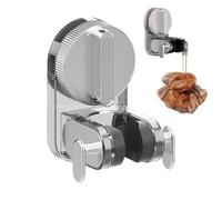 Soporte de ventosa para la ducha, soporte ajustable para la copa de succión, 3,03 x 3,15 x 4,13 pulgadas, fácil instalación para camping, fiestas al aire libre, solución de baño portátil