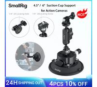 Soporte de ventosa SmallRig de 4,5/6" para cámaras de acción con brazo mágico de cabeza esférica y soporte para teléfono para DJI Osmo Action 5 Pro