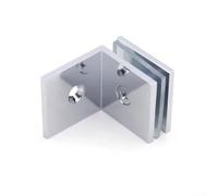 Soporte de vidrio de latón de 90 grados, solución fuerte y elegante para instalaciones de vidrio de baño (cromo)