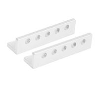 Soporte de viga en forma de L Accesorios de robot de aluminio de alta resistencia Bloques de construcción estructurales para robots Pitsco Tetrixrobotics Plata 12x12x48 mm Par