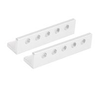 Soporte de viga en forma de L Accesorios de robot de aluminio de alta resistencia Bloques de construcción estructurales para robots Tetrix Robotics Pitsco Plata 12x12x40 mm 1 par