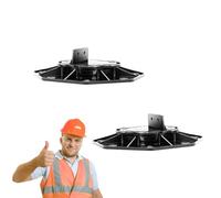 Soporte de viga - Soporte flameado | 2 rodamientos elevados resistentes para patas de terraza, bases de cojinete de terraza, bandejas de cojinete resistentes a la abrasión, rodamientos de placas para