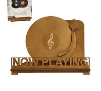 Soporte de vinilo - Vitrina de disco de roble natural, organizador vertical de exposiciones de LP, muebles modernos de audio, estructura de exhibición de archivos de madera artesanal | Estantería de