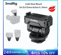 Soporte de Zapata Fría SmallRig para DJI Osmo Action 6 / Nano, con Montura de Liberación Rápida 160 ° Inclinación ajustable con orificio de 1/4"-20 para jaulas 6440
