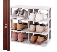 Soporte de zapatos estrecho para entrada, estante apilable, ahorro de espacio | soporte para zapatos apilables - para entrada armario de baño, balcón salón vestíbulo casa pasillo