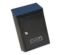 Soporte decorativo de metal para correo de techo, color negro | Con panel de ventana frontal para formularios de aula y notas familiares