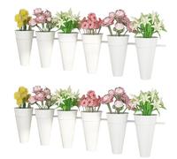 Soporte decorativo de plástico para flores para colgar en la pared, versátil para floristería, tienda de flores frescas, macetero interior y exterior, elegante estante floral duradero y ligero