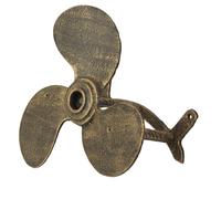 Soporte decorativo para manguera de jardνn de pared con hιlice de barco de hierro fundido con acabado en bronce: decoraciσn nαutica para exterior