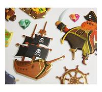 Soporte decorativo para niños piratas pegatinas 3D