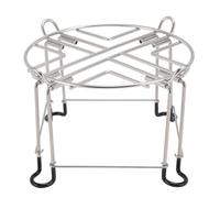 Soporte del filtro de agua de acero inoxidable pulido con patas altas de 6 pulgadas y una base de diámetro de 9 pulgadas para una filtración del contador de fácil acceso