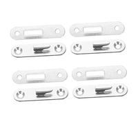 Soporte del Marco Cama de Metal Plateado 4 Piezas Redondas
