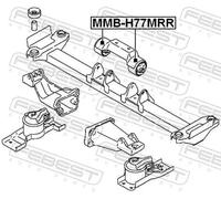 FEBEST Soporte, motor para MITSUBISHI: Shogun, Montero, Pajero (Ref: MMB-H77MRR)