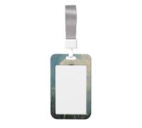 Soporte deslizante de plástico duro para tarjetas de identificación, diseño de diente de león, protector de etiqueta de nombre para enfermeras y oficina
