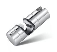 Soporte deslizante de riel elevador de ducha, soporte de cabezal de ducha ajustable de repuesto universal para riel elevador de 22 a 25 mm, soporte de barra de ducha de rotación de 360° (chapado en