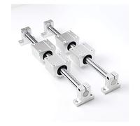 Soporte deslizante de riel lineal profesional for eje guía óptico con cojinete soporte y motor for fresadoras tornos CNC bricolaje(10mm Diameter,450mm)