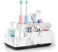 Soporte Desmontable para Cepillo de Dientes y Pasta de Dientes para encimera de baño, Organizador de baño Grande Antideslizante para Ducha, Cocina, niños, Familia, Soportes multifunción para cepillos