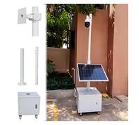 Soporte Desmontable Para Poste Móvil De Cctv - Soporte Ajustable Para Cámara De Seguridad De 2,02 M (6,6 Pies) Con 1 Compartimento De Almacenamiento Con Cerradura, 4 Ruedas Para Facilitar La Movilida