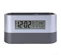 Soporte digital para bolígrafo con reloj despertador, calendario, termómetro, temporizador de siesta y función de cuenta regresiva para organización de escritorio y gestión del tiempo
