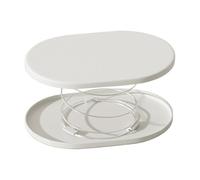 Soporte dispensador de pañuelos: soporte de resorte de caja de pañuelos, soporte de resorte ajustable con resortes integrados, bandeja elástica de elevación automática, soporte de servilleta de