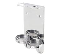 Soporte dispensador de pared doble cromado plateado para botella de 380 ml, ideal para botellas Prija y Ginebra