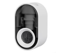 Soporte dispensador de pasta de dientes con exprimidor automático y soporte de pared a prueba de polvo para una aplicación práctica y medida de pasta de dientes (negro)