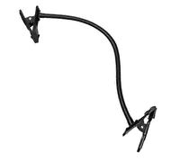 Soporte Doble Cabeza Fondo Abrazadera C, Brazo Flexible Metal 51,5cm para Trípode Luz Estudio Fotográfico Reflector Cámara Montaje, Negro