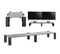 Soporte doble para monitores ajustable en altura para 2 monitores 20 kg