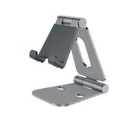 Soporte doble plegable para teléfono, base de escritorio ajustable compatible con iPhone 16-8, modelos Pro/XR/XS, Nintendo Switch y todos los