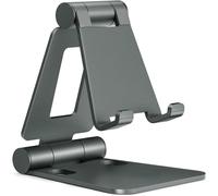 Soporte doble plegable para teléfono, soporte de escritorio ajustable compatible con iPhone 16-11, XS-Xr, 8, Nintendo Switch y todos los
