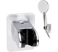 Soporte Ducha Pared con Adhesivo Fuerte, Ajustable Soporte Alcachofa Ducha Soporte Ducha Sin Taladro, Soporte de Ducha Pared Resistente Al Agua Mejor Que Las Ventosas para Ducha Y Baño