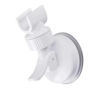 Soporte Ducha Pared Soporte de ducha con ventosa rotación estable, soporte mano ajustable Universal, cabezal riel chapado completo, baño(WHITE)
