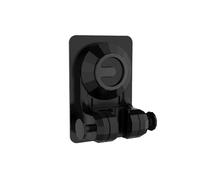 Soporte Ducha Pared Soporte for cabezal de ducha, soporte ajustable montado en la pared sin perforar, mano, accesorios baño(All black)