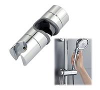 Soporte Ducha, Soporte Alcachofa Ducha Ajustable 18-25mm ABS Alcachofa de Ducha Deslizante Repuesto para cabezal Cursor Brazo de sujeción 360° Rotar Bracket, Cromado