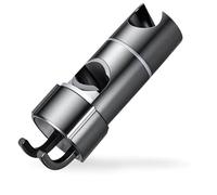 Soporte Ducha Universal, con 2 Ganchos,Soporte De Ducha Ajustable 360°, Cromado Soporte de Ducha, para Cabezales de Ducha de 18-25mm,Ideal para Barra De Ducha y Alcachofa De Ducha en la Pared,Negro