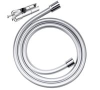 Soporte ducha y manguera ducha 1.6m, YEAUPE Universal soporte ducha con 2 Ganchos, Ajustable Sujeta Alcachofa Ducha para 16-28mm Barra de Ducha