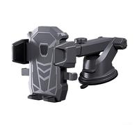 Soporte elástico para teléfono de coche con soporte de succión fuerte y brazos de abrazadera de goma antideslizantes para un posicionamiento estable y flexible del teléfono