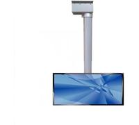 Soporte eléctrico de techo para TV motorizado con control remoto, altura ajustable, soporte de techo telescópico para televisores, diseño de ahorro de espacio, fácil instalación